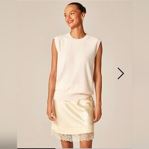 J. Crew Cashmere Relaxed Oversized Sweater-vest In Hthr Muslim Size Small